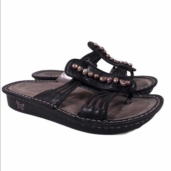 ALEGRIA Pisa Embellished Slip On Thong Sandals - Picture 1 of 9